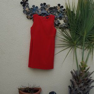 BRIGHT RED TAHARI ARTHUR S LEVINE 14 LINED DRESS